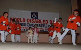 Mentally challenged and kids with special diabilities perform at SKICC in Srinagar