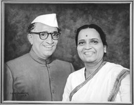 This portrait of Joachim and Violet Alva will be unveiled in Parliament House, New Delhi, on December 5, 2007.