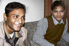 Amit Singh (left) and Ashish Singh at the Red Cross Drug De- Addiction Centre, Gurdaspur, on Tuesday.