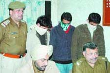 The accused in police custody. 