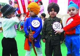A fancy dress display by the children of Saint Pauls School in Bathinda