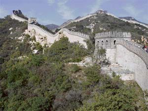 The spectacular wall appears like a dragon winding its way along mountain ranges