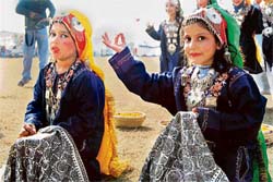 Heritage School kids perform during their annual sports day in Jammu on Sunday. 