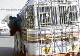 Traffic rules being flouted with impunity in Jammu on Monday.