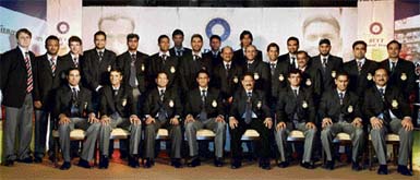 Indian cricket players pose for a group picture in Mumbai ahead of teams departure to Australia on Monday to play four Test-match series which begins on December 26.