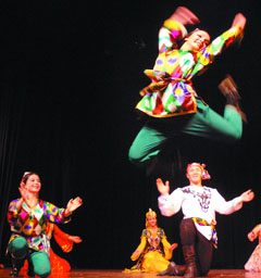 Artistes from Uzbekistan present their traditional dance during the Delhi International Art Festival - 2007 in the Capital on Wednesday.