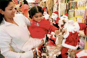 Christmas shopping has become popular among people belonging to all communities