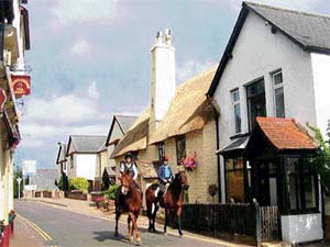 Horse riders are a common sight in the village lanes