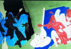 One of the exhibits of Husains show: India in the Era of Mughals