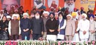 An overview of the stage during chief minister Parkash Singh Badals birthday celebrations in Bathinda.