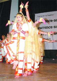 Lawrence school students perform during their annual function.