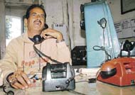 Stationmaster of Attari railway station S.K. Madan receives a call from his Pakistani counterpart about the cancellation of a goods train on Tuesday. 