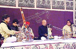 Sabri Parivar enthrals classical music lovers during the ongoing Harballabh Sangeet Sammelan in Jalandhar on Friday.
