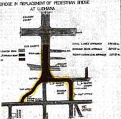 Origional design of the elevated road procured by The Tribune.