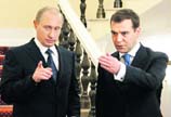 A succession story: V. Putin and D. Medevedev in Russia 