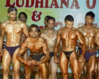 Bodybuilders flex their muscles at Mr Ludhiana -2007 competition held on Sunday