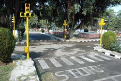 A view of the childrens traffic park-cum-traffic training institute. 