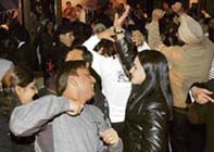 Revellers enjoy a New Year Eve bash at a hotel.
