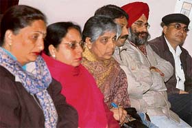 Principals of various schools attend a seminar on road safety at the Sector 29 Traffic Auditorium