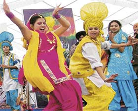 Students of Paragon Senior Secondary School perform on their annual day in Mohali