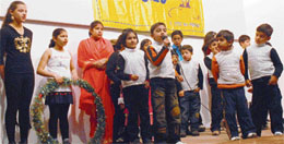 Members of a kids club take part in the valedictory function at Sector 10, Chandigarh, on Sunday. 