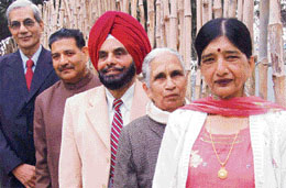 Winners of a fancy dress competition organised by the Senior Citizens Council, Sector 38, in Chandigarh on Sunday.