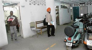 Additional rooms constructed in the basement of the Sector 17 office of the Chandigarh municipal corporation in violation of the rules.