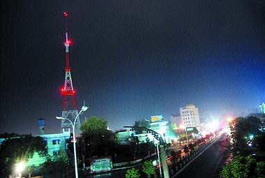 Tribune lensman Pawan Sharma captures night hues at BMC Chowk in Jalandhar on Tuesday.