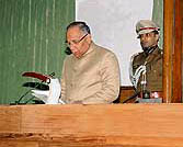 Governor V.S. Kokje addresses the legislators.