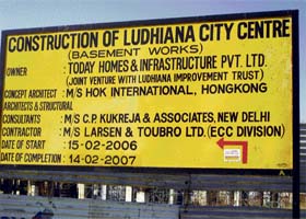 A notice board present images of Ludhianas shattered dream