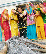 These girls are enjoying every moment of Lohri celebrations at Shahzada Nand College in Amritsar