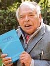Som Ranchan with his book on Ruskin Bond