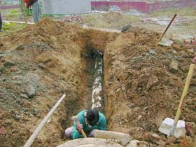 MC men recently foiled an attempt to illegally connect sewer pipes to PUDA line. 