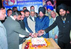 BSP workers celebrate birthday of their supremo with great enthusiasm in Jalandhar.  A Tribune photograph