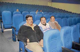 Empty chairs could be seen at the Inderdhanush auditorium, Sector 5, Panchkula, where HUDA failed to attract even a single bidder for the auction of a hotel site