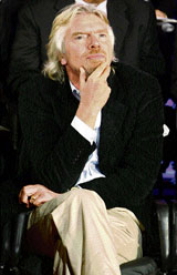 Virgin Group chairman Sir Richard Branson listens to questions at the UK-India Entrepreneurs Summit in New Delhi on Sunday.