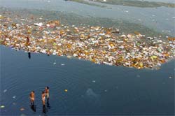 A view of the Yamuna near the Delhi Secretariat.