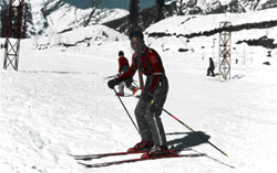 Skier at Solang ski resort