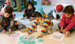 Tiny tots of Rising Stars put their imagination to the test during the drawing competition in Ludhiana