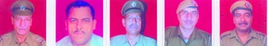 SI Mahabir Singh         ASI Anand Mani           SI Hazari Lal               HC Karan Singh         HC Anil Kumar