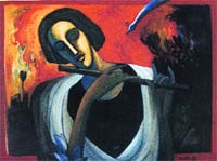 Lost in Mood, Acrylic on Canvas by Jagadish Dey