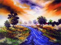 Warm Weather, Oil on Canvas by Mohd Aeshad Ameen