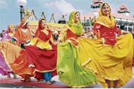 students present a dance performance.