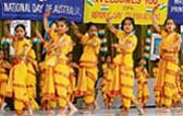 Students of Kiddies Paradise and Green Land Senior Secondary Public School take part in the Republic Day celebrations in Ludhiana on Saturday.