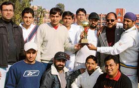Members of the winning team. 