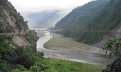 The proposed Renuka Dam site on Giri River