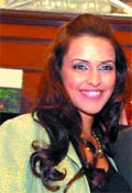 Actor Neha Dhupia in the Capitafor the promotion of her film 'Mithya' on Wednesday.