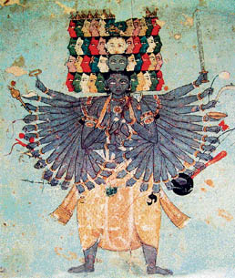 Vishwarupa. Pahari painting from a Guler workshop; last quarter of 18th century Collection: National Museum, New Delhi