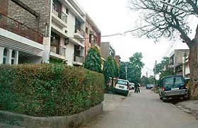 Encroachment by a house owner in Sector 44, Chandigarh