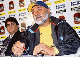 Sukhvir Grewal addresses the media in Chandigarh